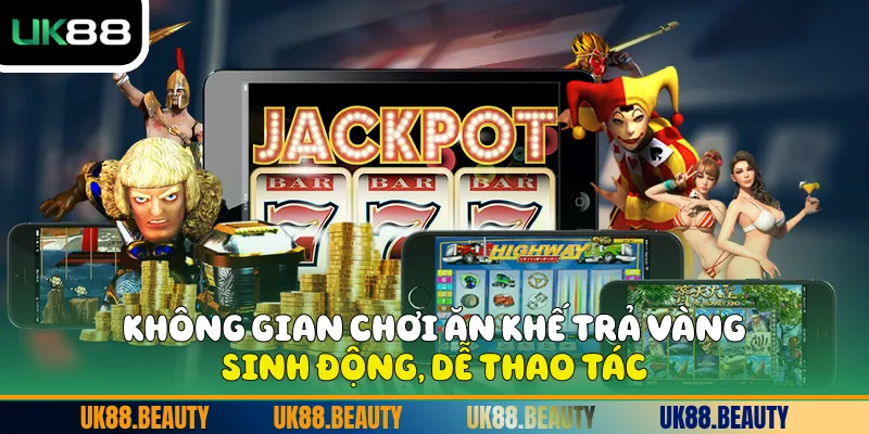 Không gian chơi Ăn khế trả vàng sinh động, dễ thao tác